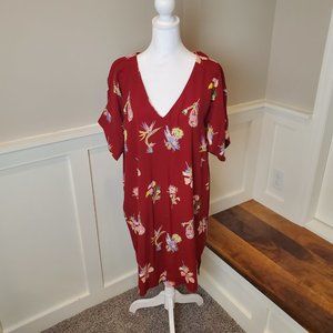 Madewell V Neck Shift Dress Bird of Paradise Dress - L